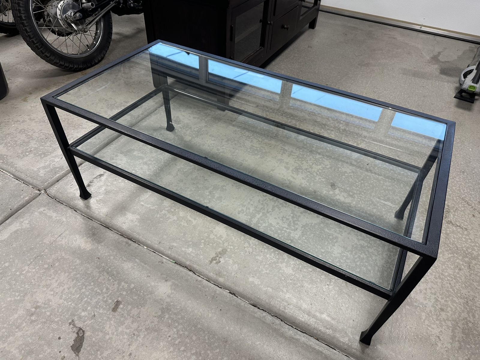 Pottery Barn Tanner Glass Coffee Table
