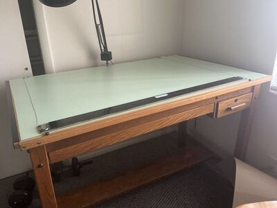 Drafting table solid oak