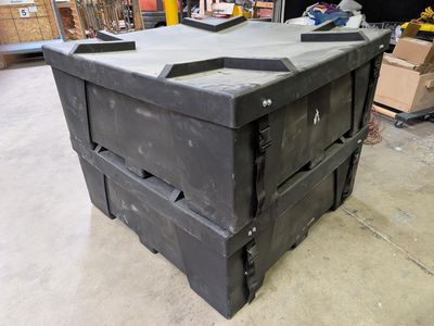 Two Large Heavy-Duty Shipping / Trade Show Cases on Wheels