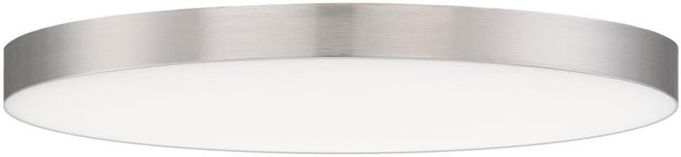 New Maxim Trim 20W 1 LED 11" Wide Flush Mount w/Satin Nickel Finish w/warranty
