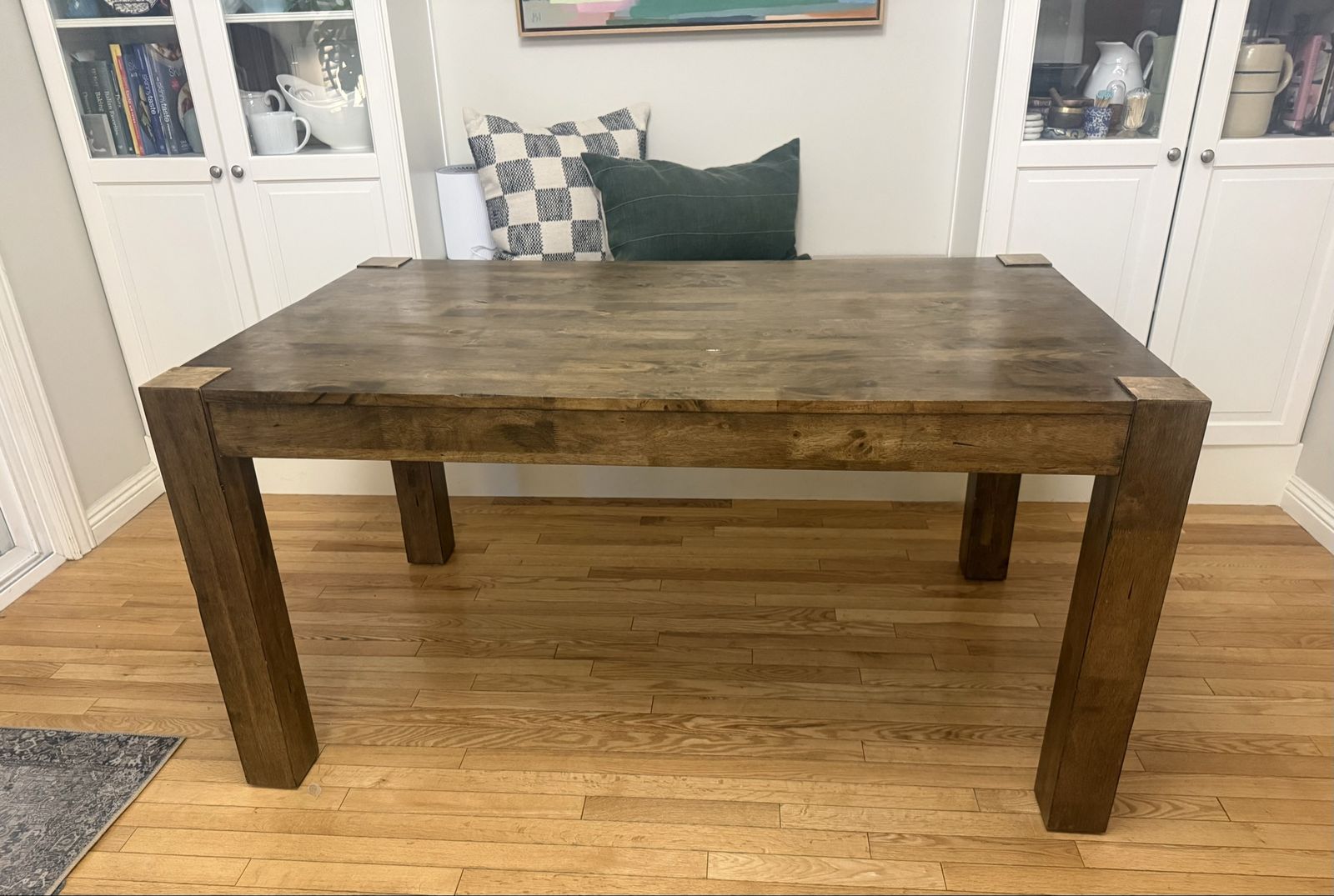 Modern Wood Dining Table - 58.5" x 35.5" x 30” (Seats 6)