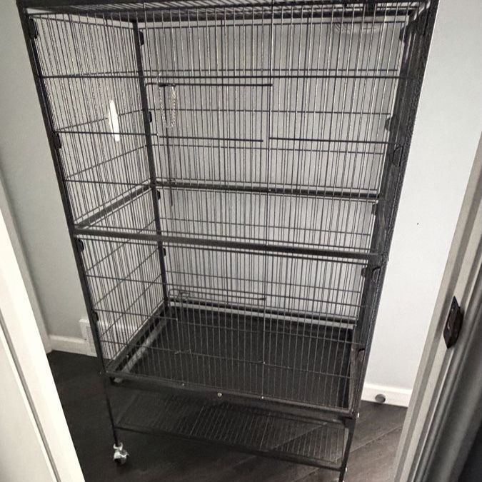 Bird Cage with Storage Shelf