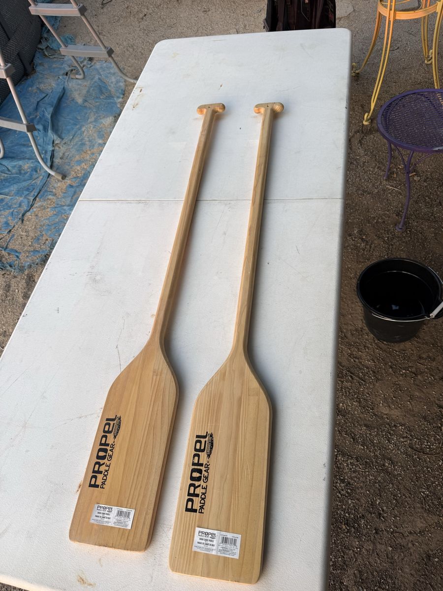 Pair of Propel Paddle Gear 48-Inch Wood Canoe Paddles