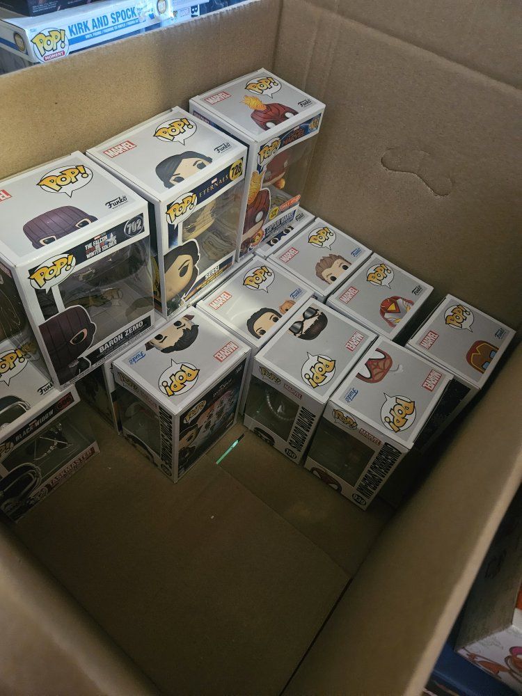 Funko POP! Marvel, DC, Star Wars, Jurassic Park Vinyl Figures - Collection of Assorted Characters