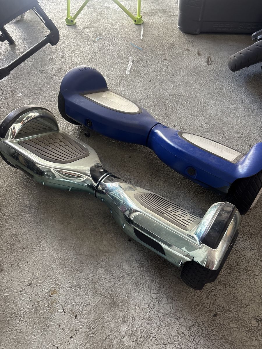 Jetson Self-Balancing Hoverboards - Lot of 2 (Blue and Chrome)