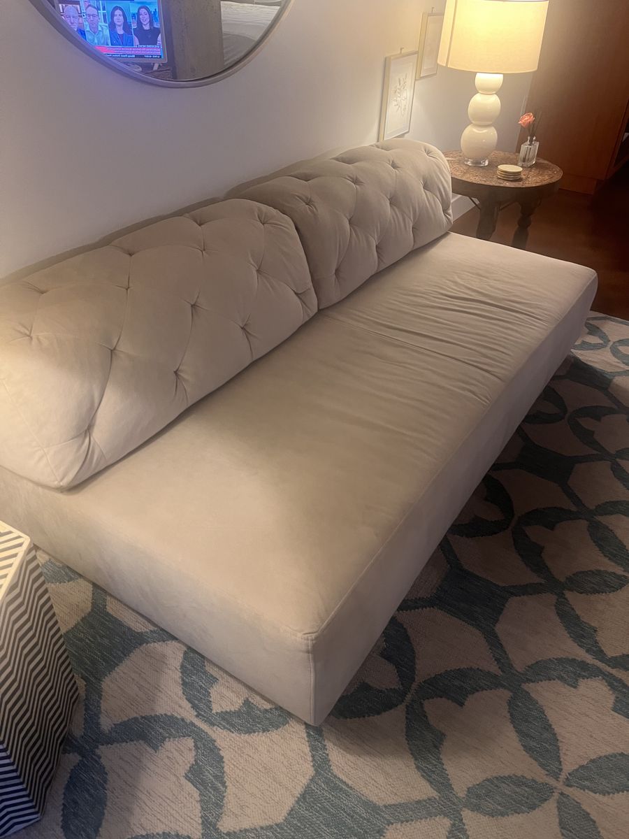 West Elm mid century modern couch