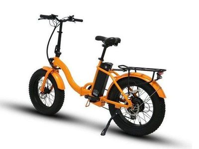 2021 Orange EBIKE Eunorau E-FAT-STEP through 20" fat tire folding design 40 m. range