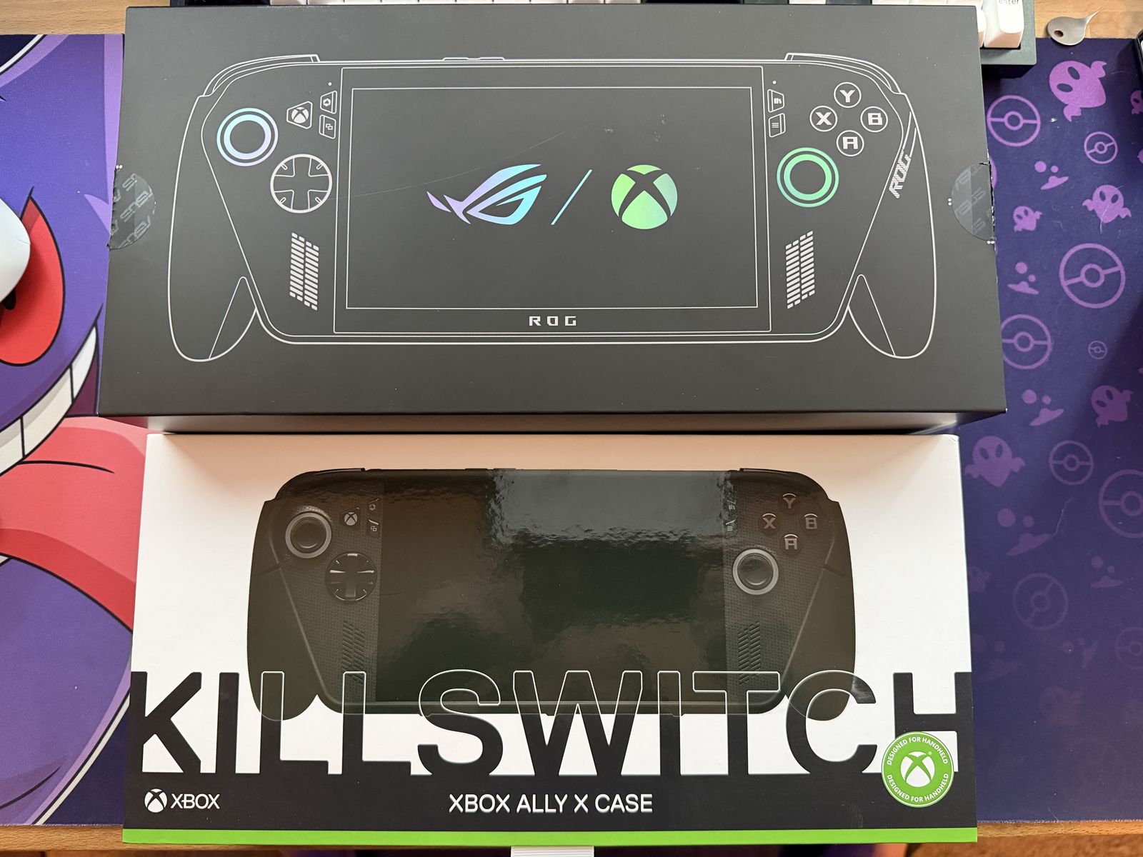 ROG Xbox Ally X, Z2 Extreme, 24 GB RAM, 1 TB Storage, dbrand Killswitch case.