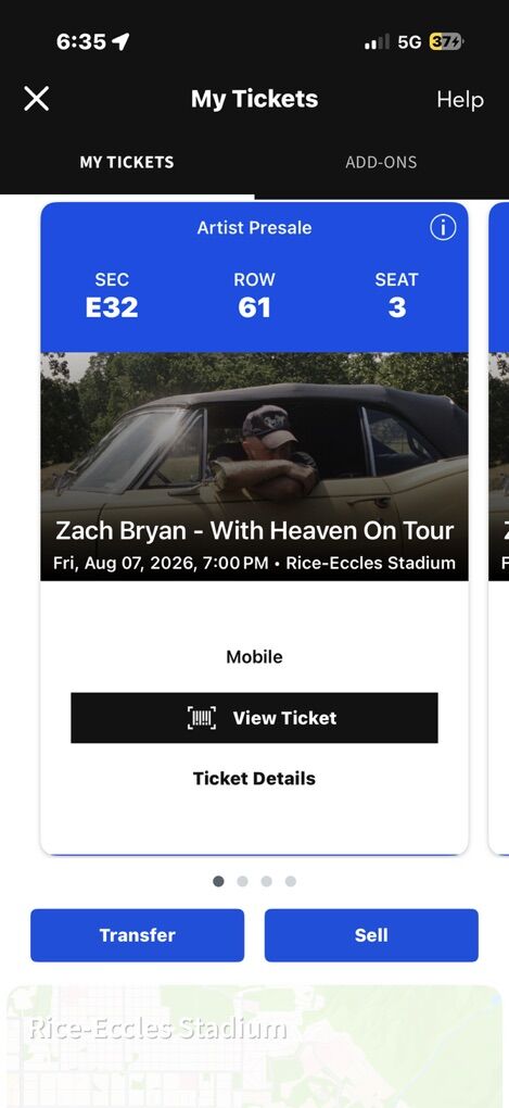 3 Zach Bryan Tickets 8/07/2026