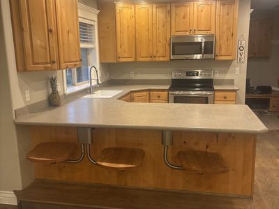 Knotty Alder Cabinets: Full Kitchen, Laundry, Bath + Sinks, Tops & Moldings