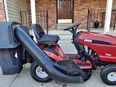 Troy Bilt V-Twin lawn tractor with full grass catch system