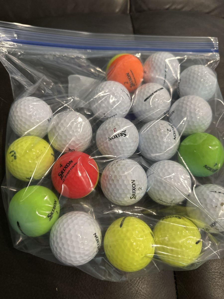 Assorted Srixon Golf Balls Lot - White and Multi-Color(20 count)