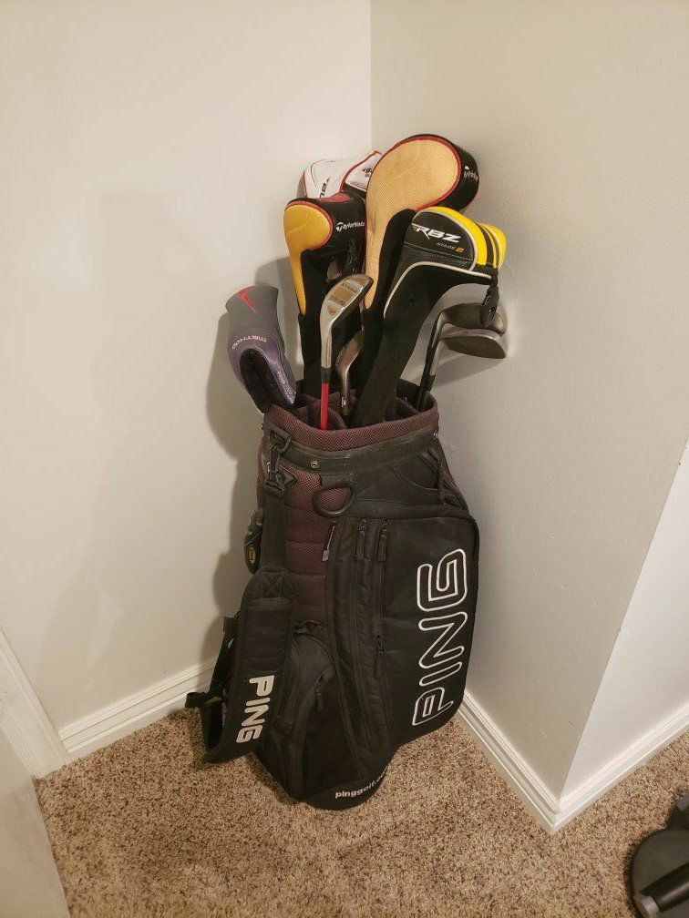 TAYLORMADE - COMPLETE GOLF SET / PING GOLF BAG