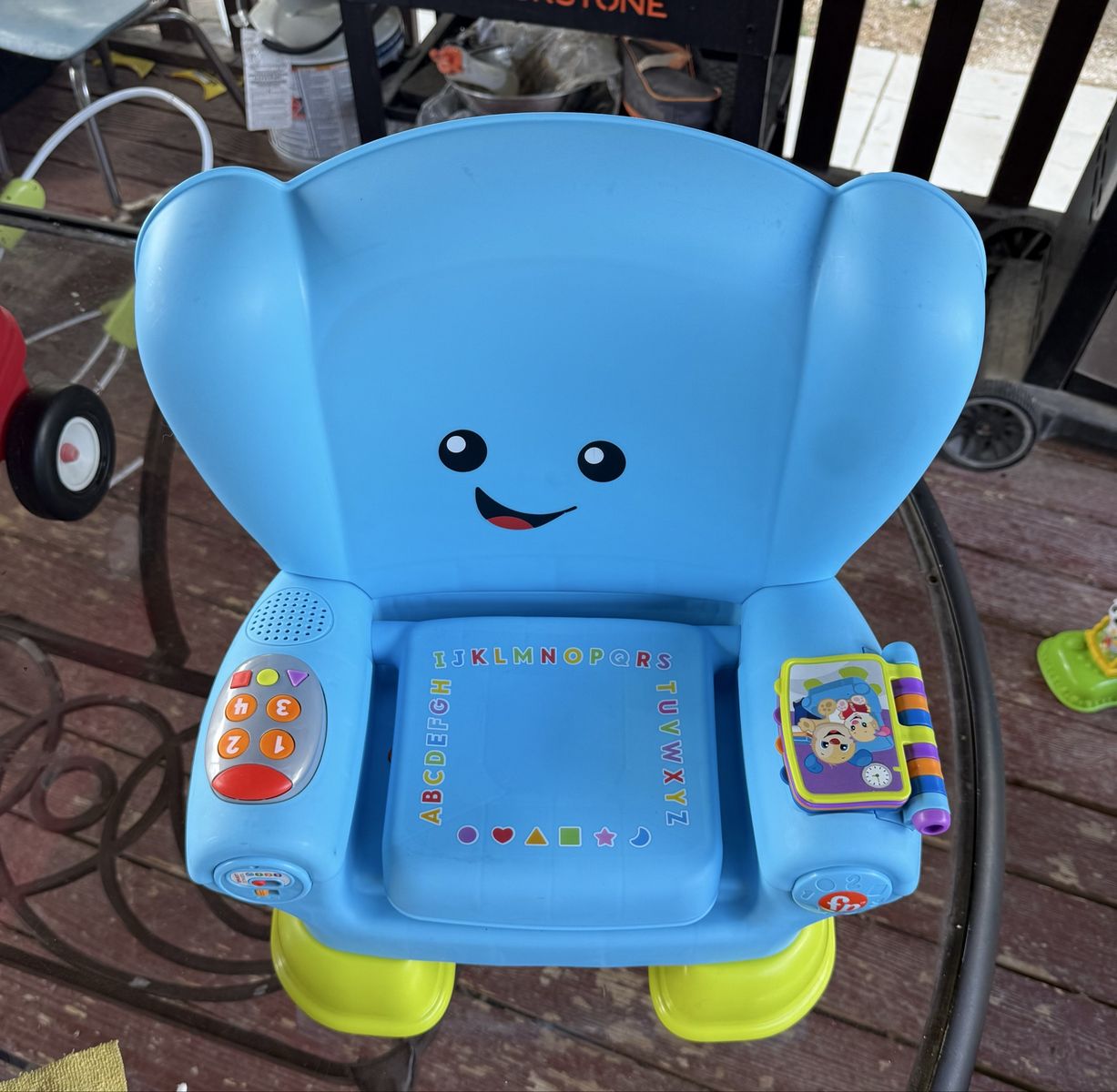 Fisher-Price Laugh & Learn Smart Stages Chair Blue Interactive Learning Toddler Toy