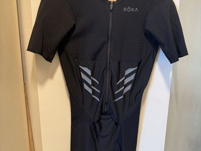 ROKA Men's Viper X II Sleeved Swimskin Triathlon Race Suit Black Size Medium