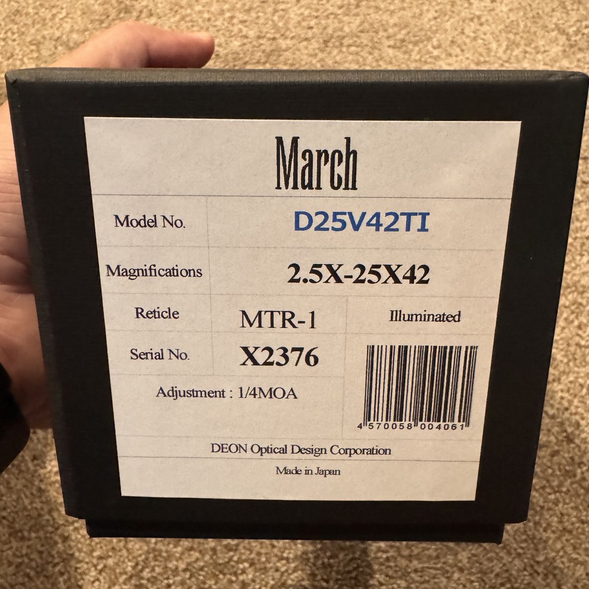 March D25V42TI (new in box)