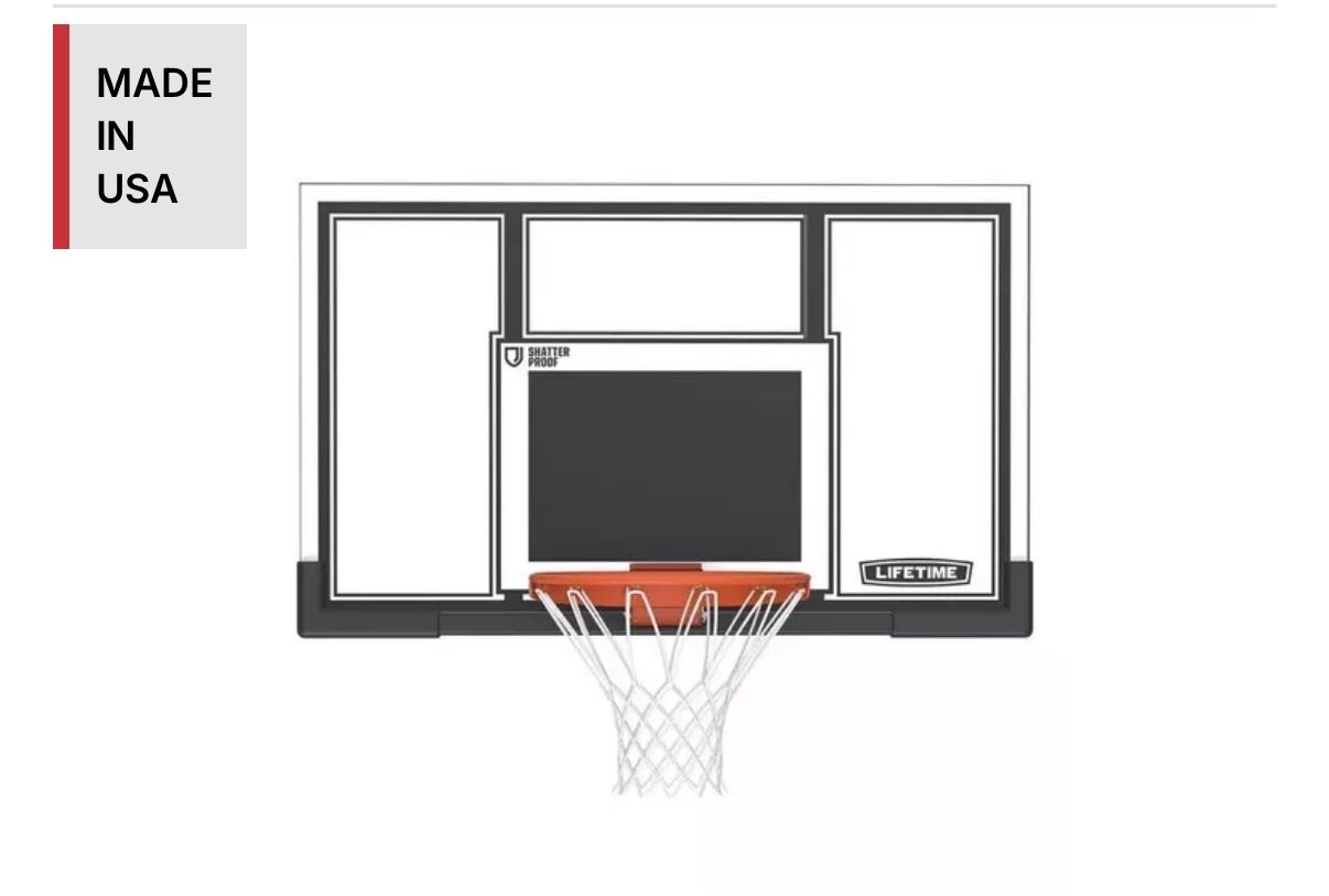 Lifetime Basketball 54" Poly Backboard