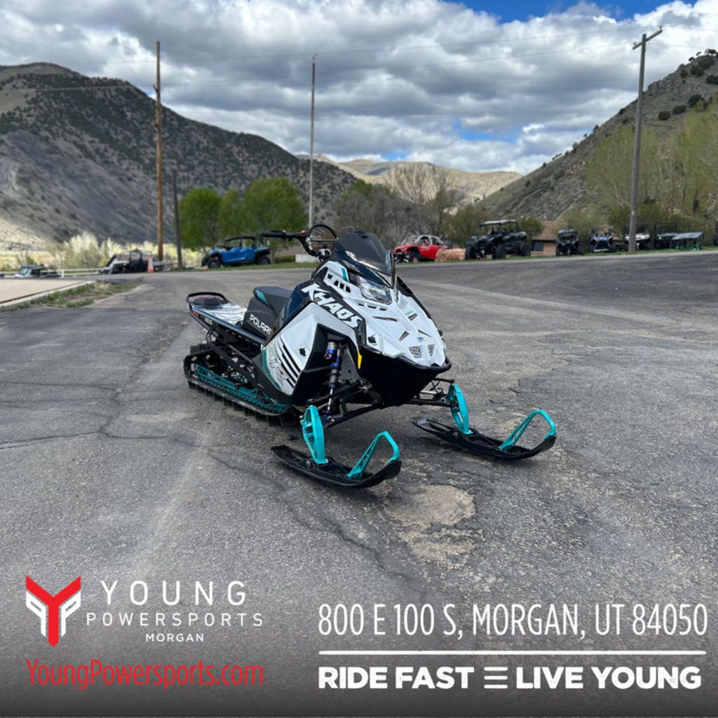 2025 Polaris® 9R RMK KHAOS 165 White and Teal