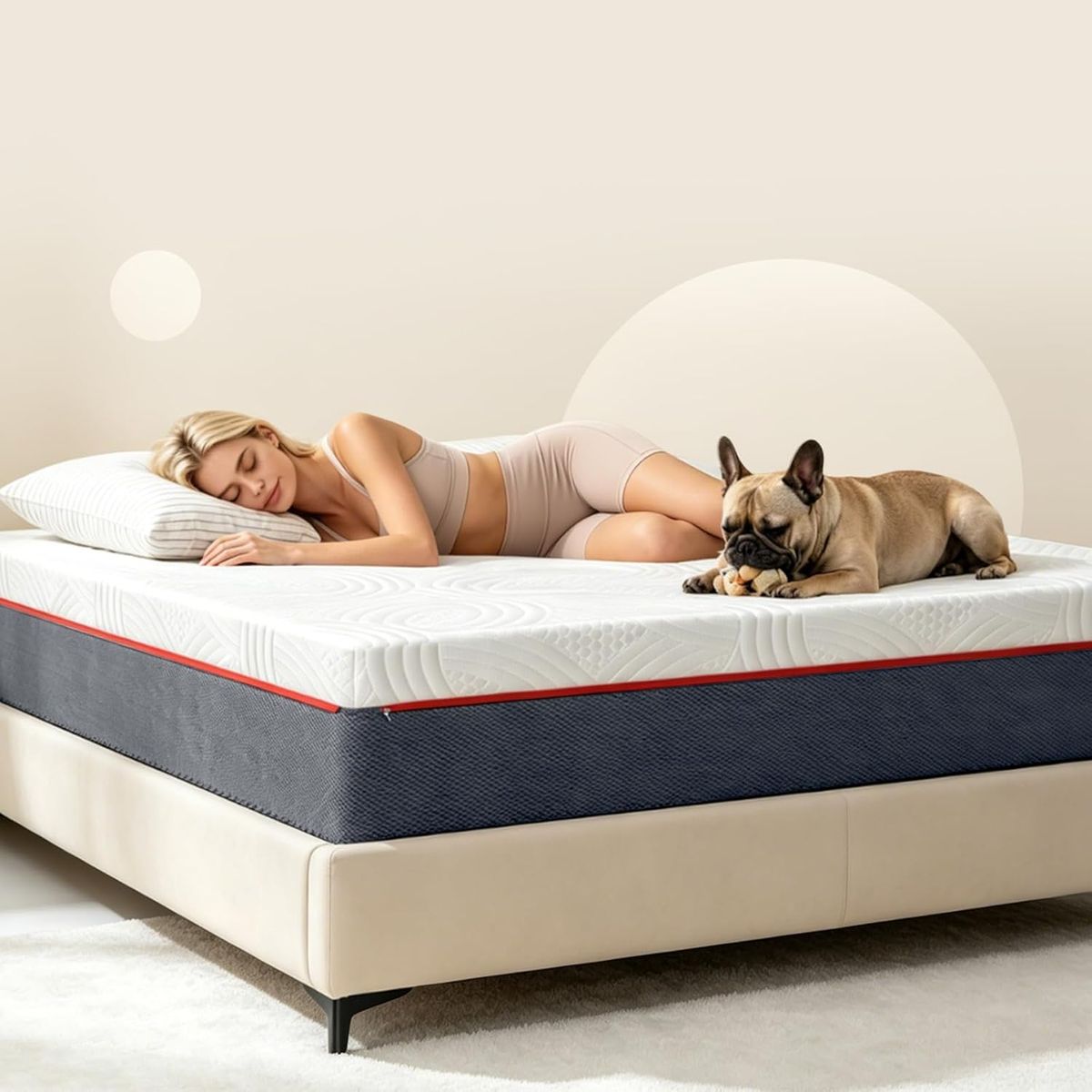 12 Inch Twin Hybrid Mattress in A Box - CertiPUR-US Certified - Cooling Gel Memory Foam