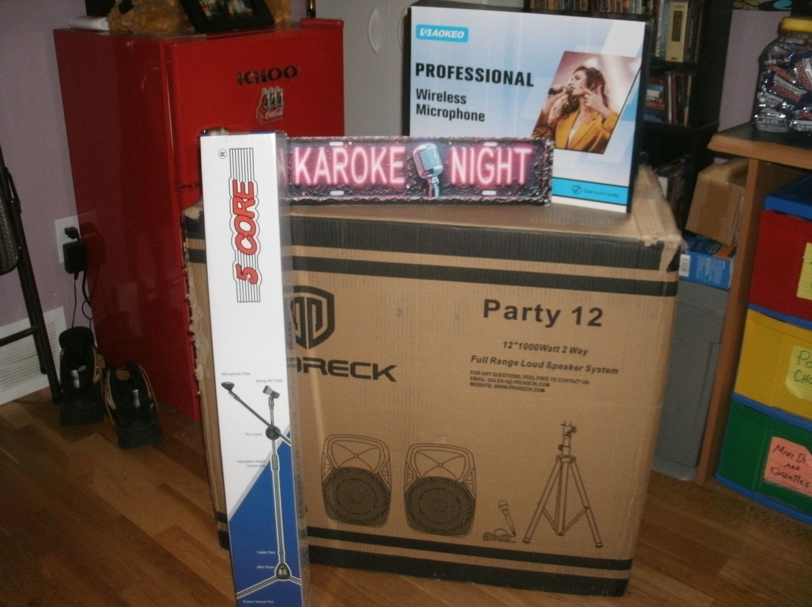 P.A. Portable. System with 3 Microphones