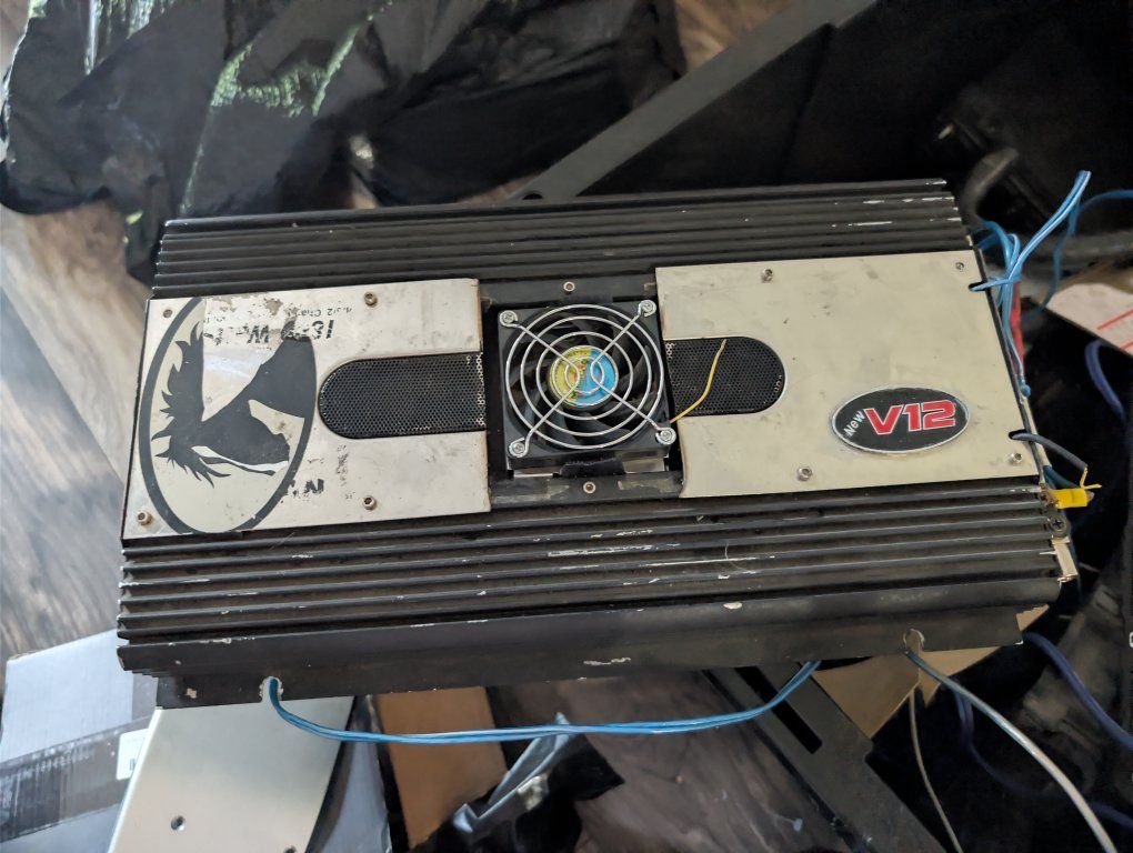 New V12 Car Audio Amplifier - Eagle Logo Amp - Powering Your Ride's Sound System