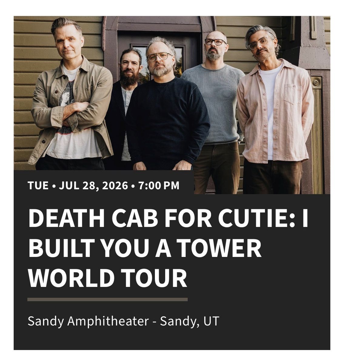 Death Cab For Cutie - Sandy Amp - Tuesday July 28th