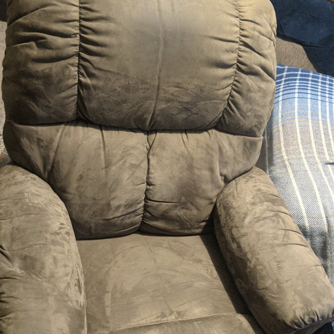 Green Sued Armchair