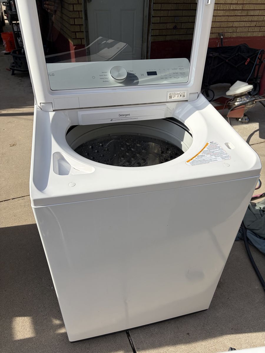 LG Top Load Washing Machine and dryer - White, Smart Capable, High Efficiency