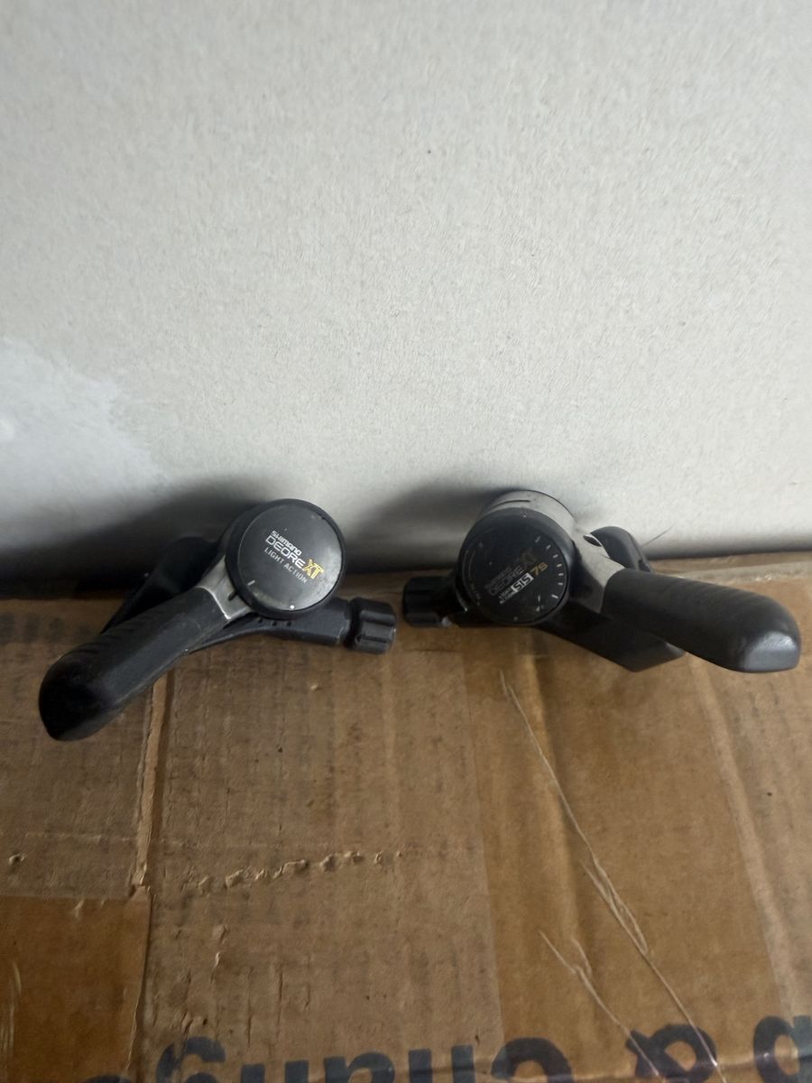 Shimano Deore XT Light Action SIS 7s Vintage Mountain Bike Shifters Pair
