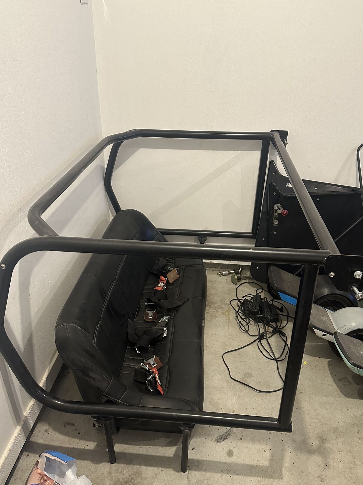 Polaris Ranger seat for bed with roll cage and cover