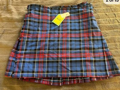 Gents Full Deluxe Kilt Ibrox District Tartan Size 46-48 New with Tags