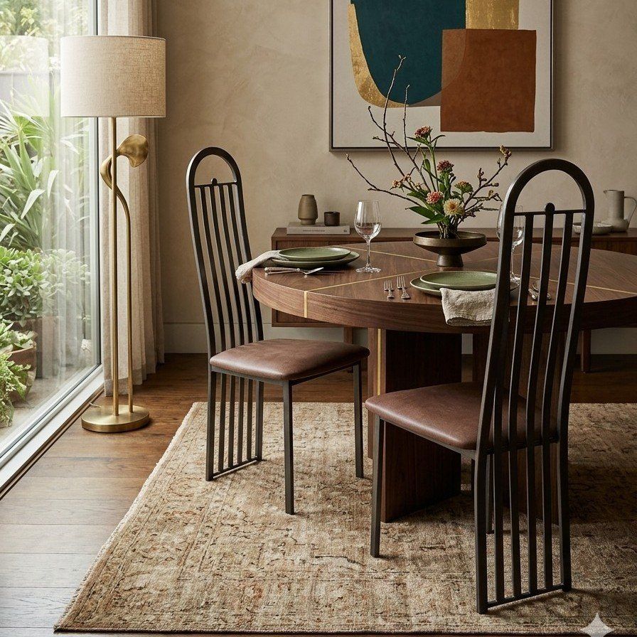 Pair of Vintage Amisco High Back Dining Chairs