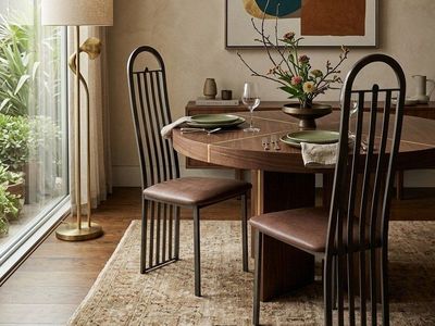 Pair of Vintage Amisco High Back Dining Chairs