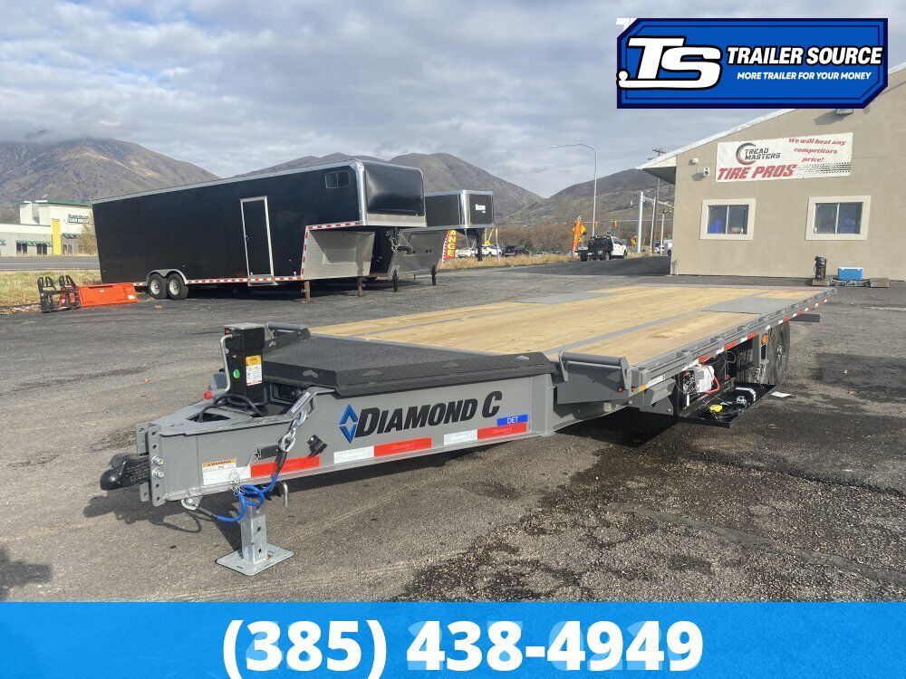 8.5x22 Diamond C DET 207 Deckover Tilt Trailer -  15.5K GVWR -