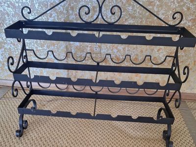 Vintage Iron Wine Rack from the 60s.