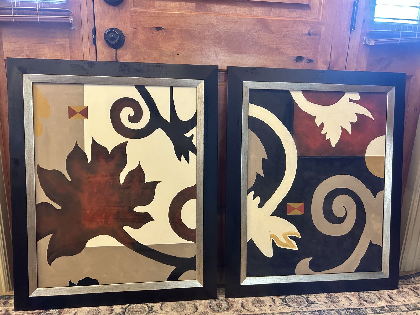 Beautoful Hand Painted Set Of 2 Artwork