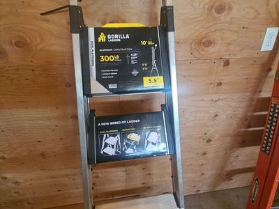 Gorilla Ladders Aluminum 3-Step Ladder with Dual Platforms & 300lb Capacity