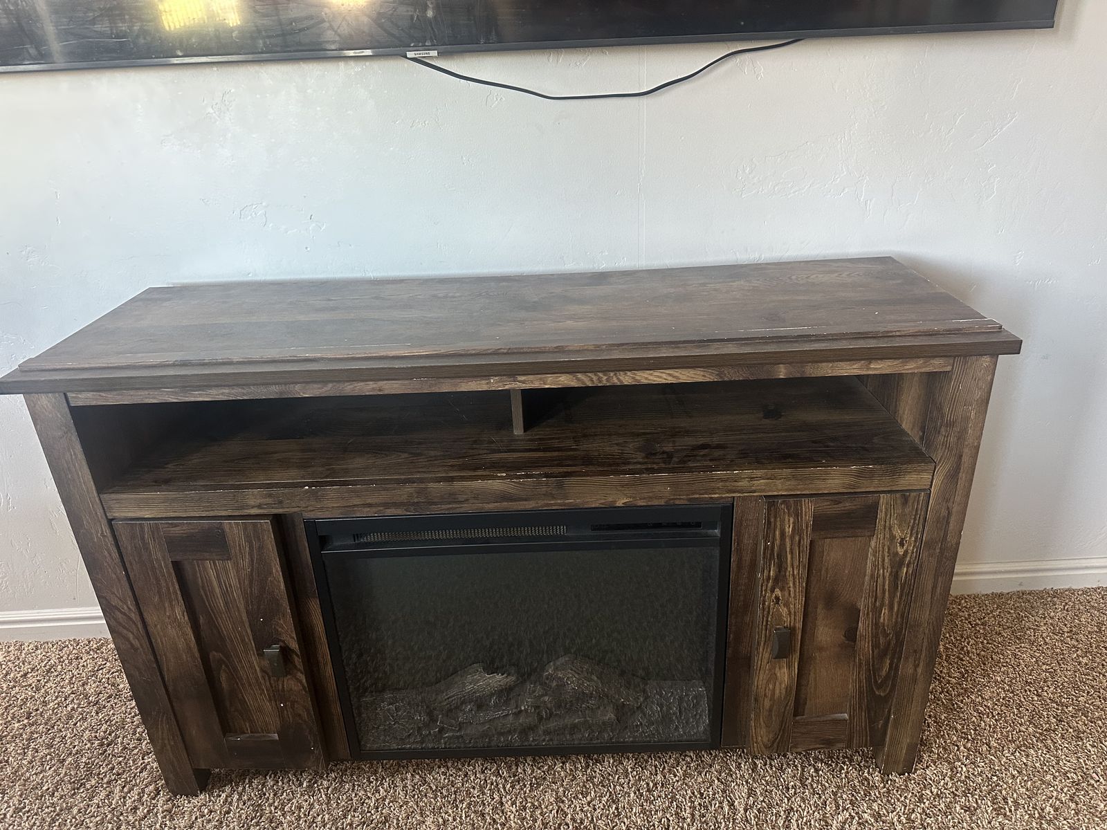 Beautiful Wood Electric Fireplace