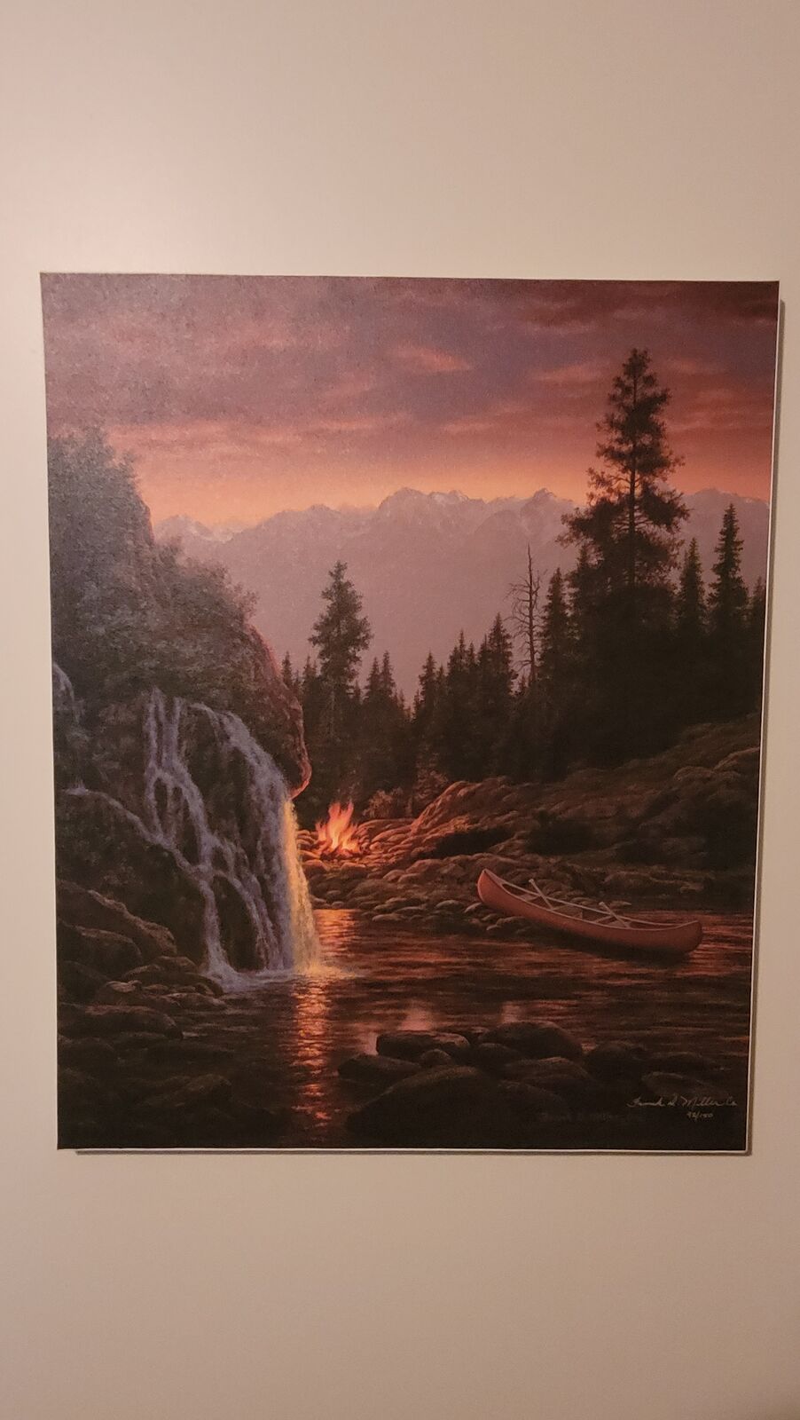 1996 SIGNED / #'d Frank D. Miller. "Wilderness Retreat" (#42 of 150). Limited Edition Artist's Print