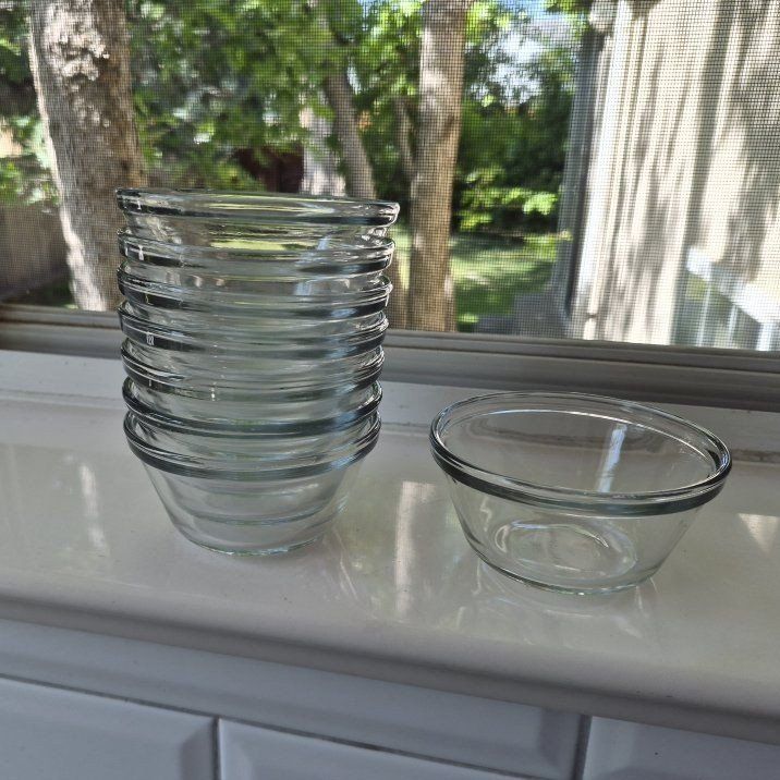 8 Prep Bowls - Small Individual Round Bowls for Kitchen & Dining