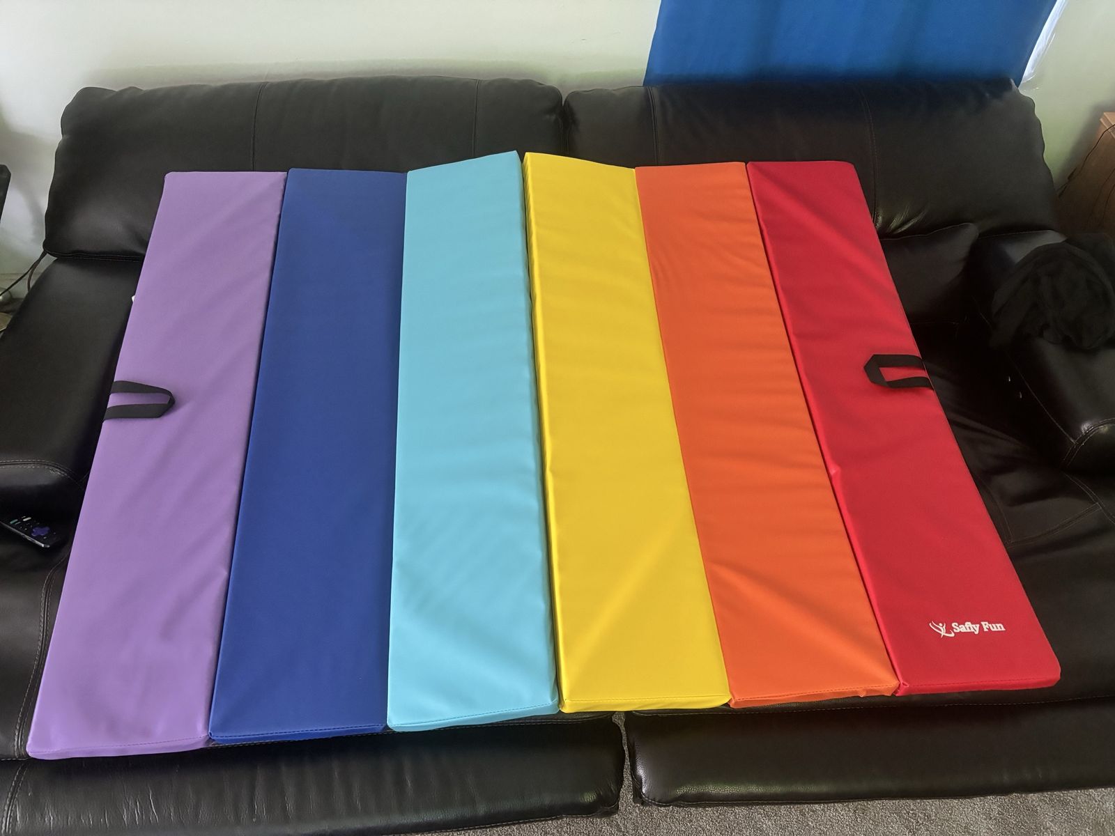 Brand New Safly Fun 6-Panel Rainbow Gymnastics Tumbling Mat (4ft x 5ft)