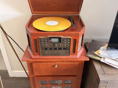 Crosley CR248 Songwriter Turntable Entertainment System - CD Recorder, AM/FM, Cassette, 3-Speed