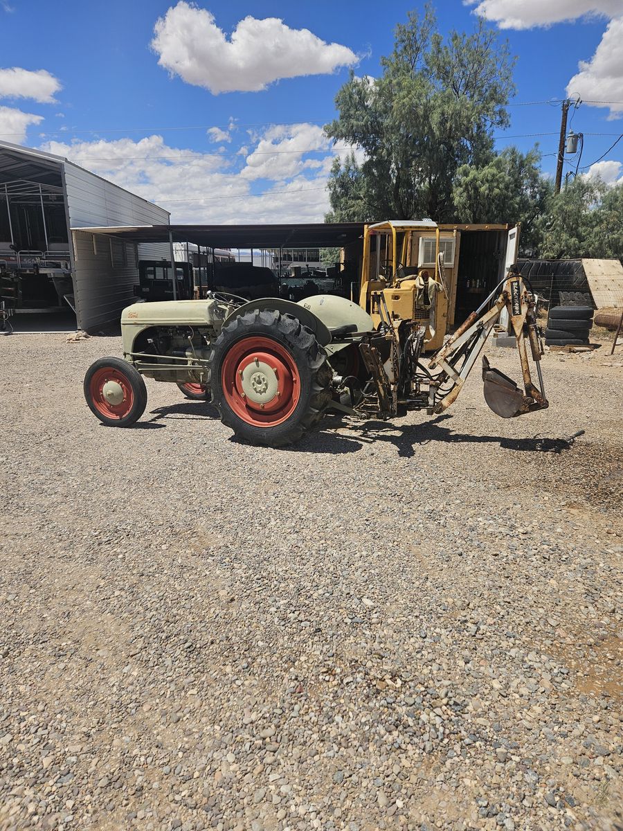 Vintage Ford Tractor with Blackhawk Backhoe Attachment