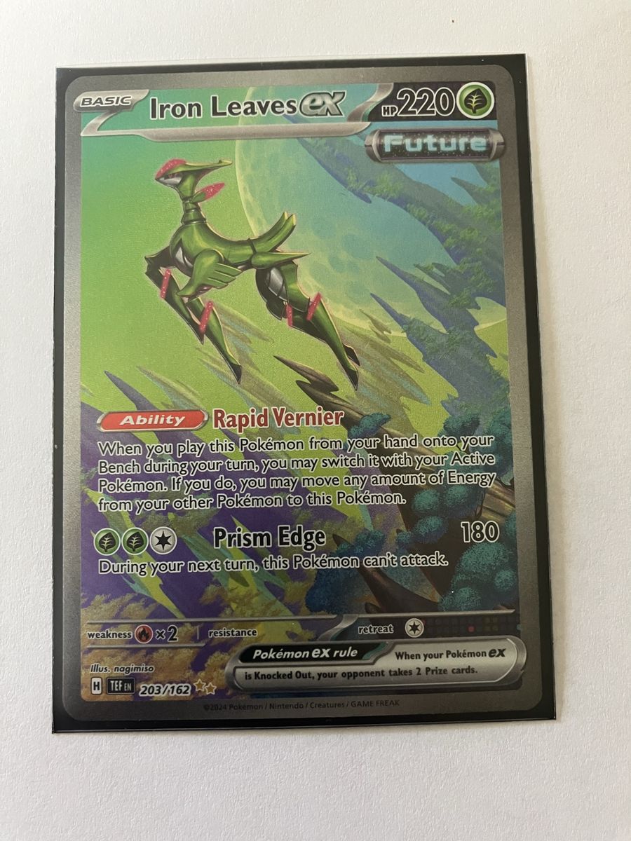 Iron Leaves EX Pokémon Card - great condition.