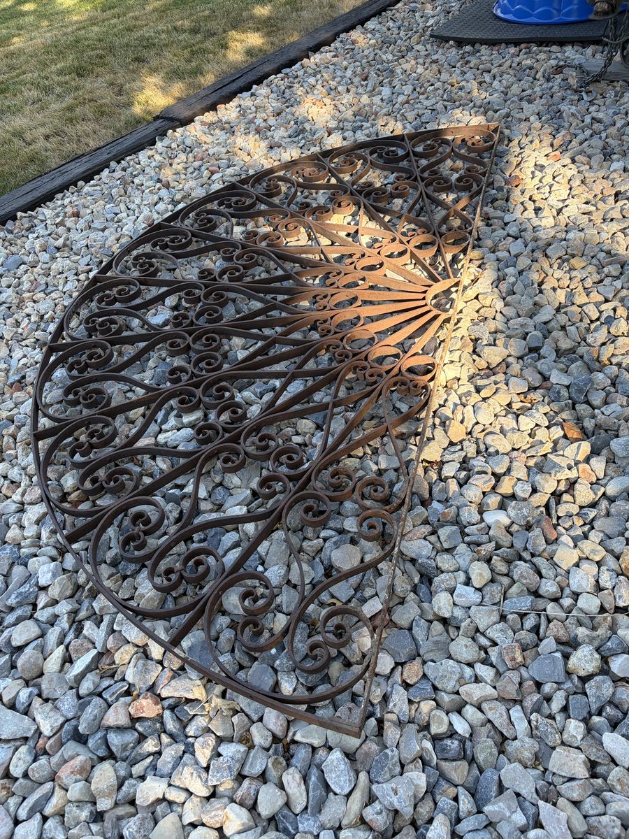 Vintage Victorian Wrought Iron Window Grate – Architectural Salvage-Decorative Home and Garden use.
