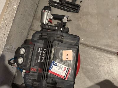 Air Compressor and Two Nail Guns