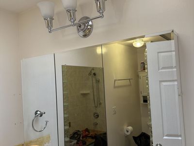Large 3 Door Mirrored Medicine Cabinet