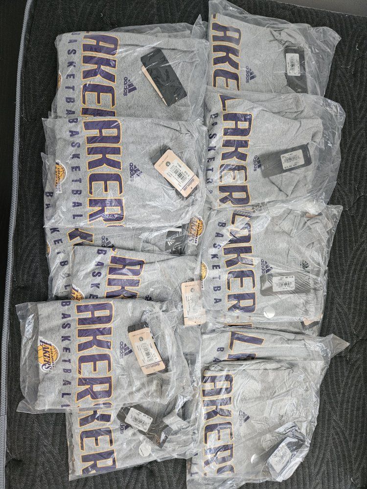 Bulk Lot adidas Los Angeles Lakers Basketball T-Shirts Size Small NWT