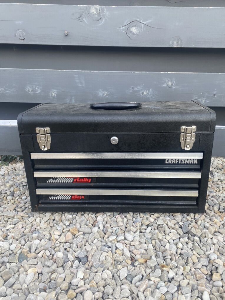 Vintage Craftsman Rally 3 Drawer Tool Box