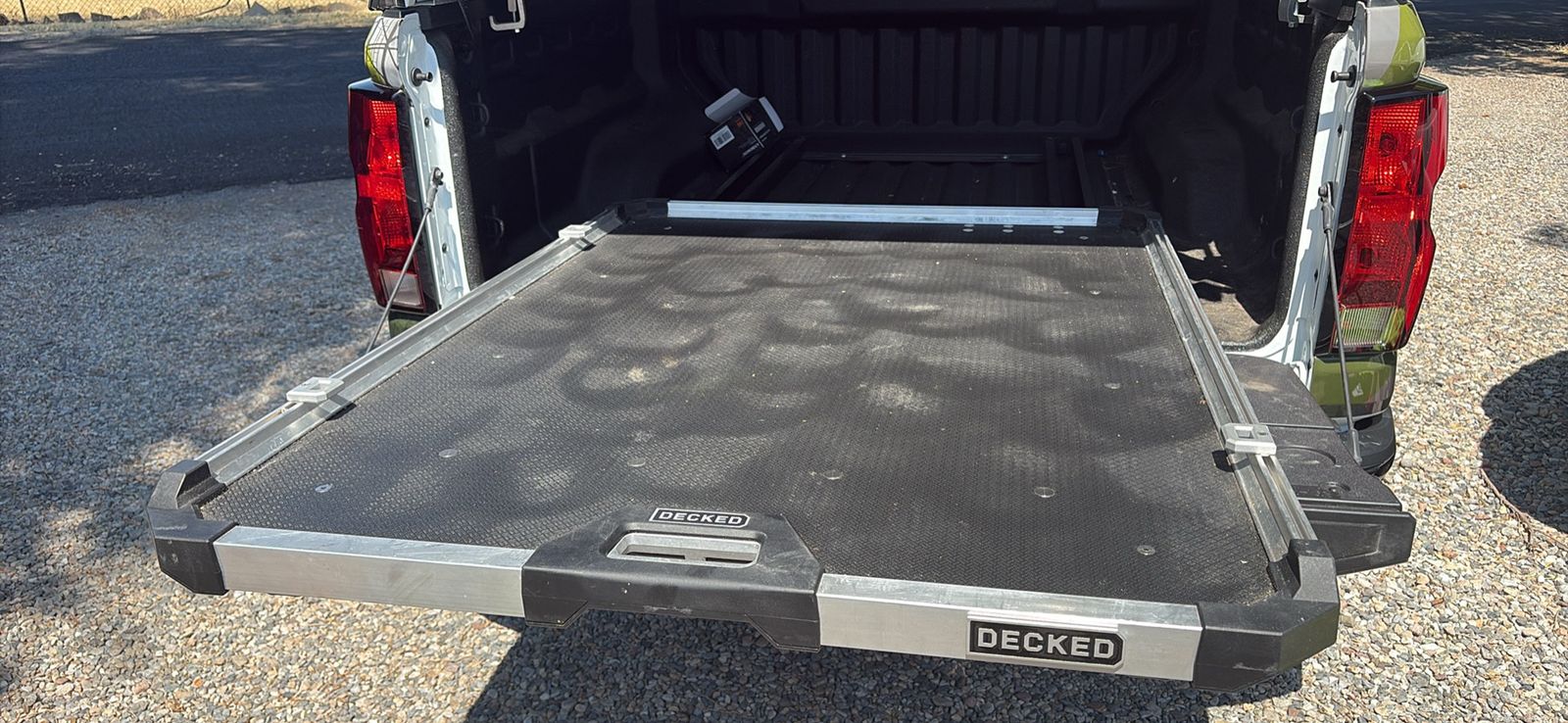 Decked Chevrolet Colorado bed slide